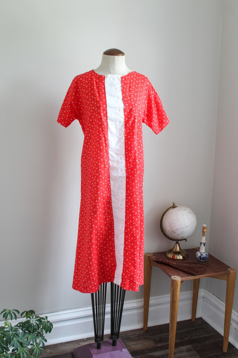 Vintage 1960s Daisy Dress Red Dress Women Vintage Clothing Etsy