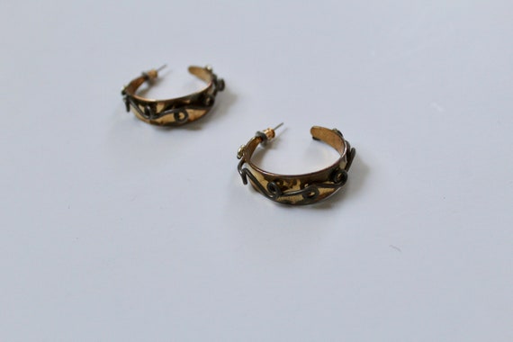 Metalwork Gold and Silver Hoops | Small Stud Hoop… - image 4