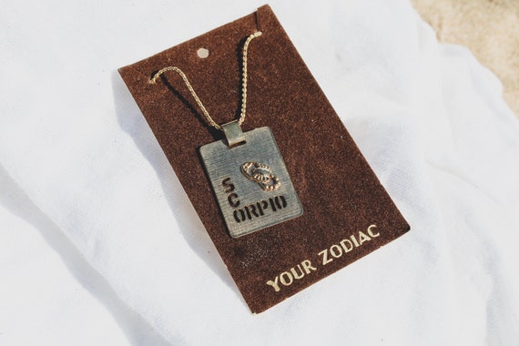 Amazing 1970s Scorpio Necklace | Deadstock Vintage