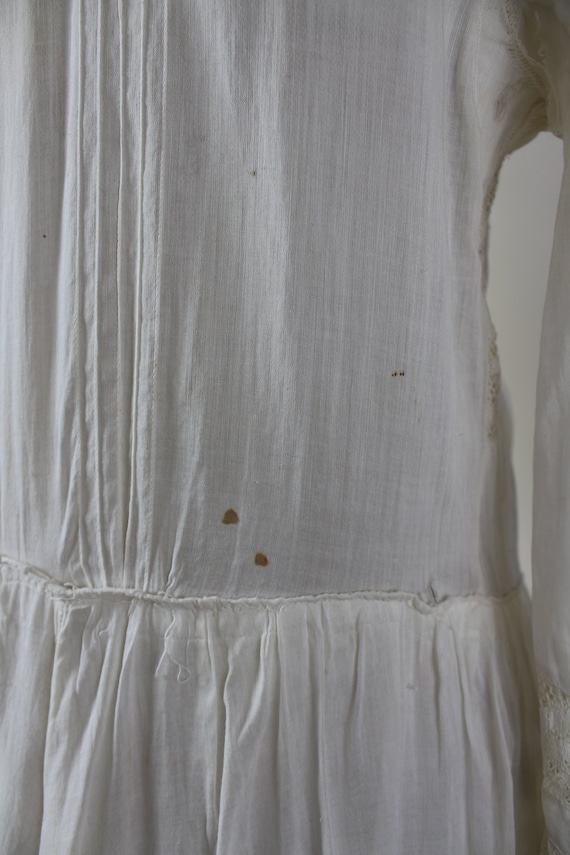 Antique 1920s Lace Dress | Size S | Vintage White… - image 6