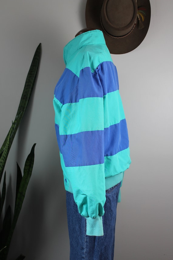 90s Striped Jacket | Size L | JMN Apparel Blue an… - image 2