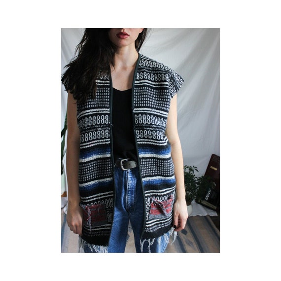 70s Woven Vest | L | Mexican | Guatemalan | Triba