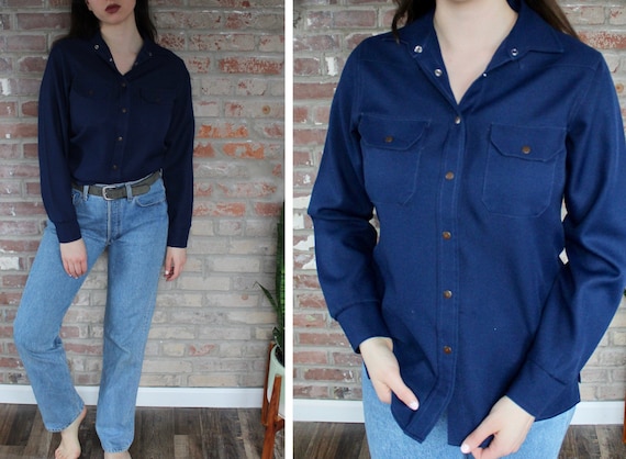 Vintage Bobbi Brooks Button Down | Blue Button Dow