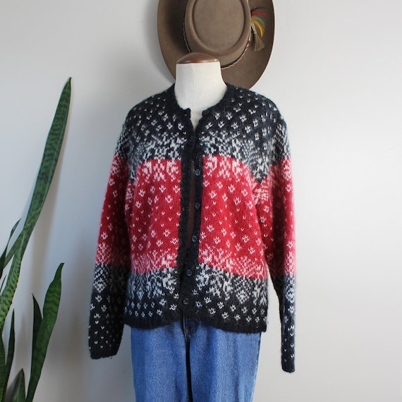 90s Shaggy Mohair Cardigan | S-XL - Lucky Vintage