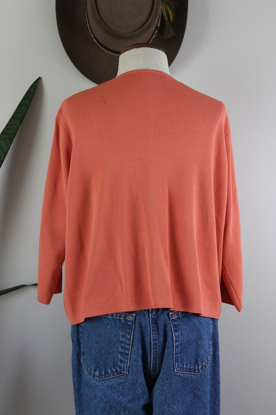 Vintage Y2K Cardigan | Size XL | Light Orange Pin… - image 3