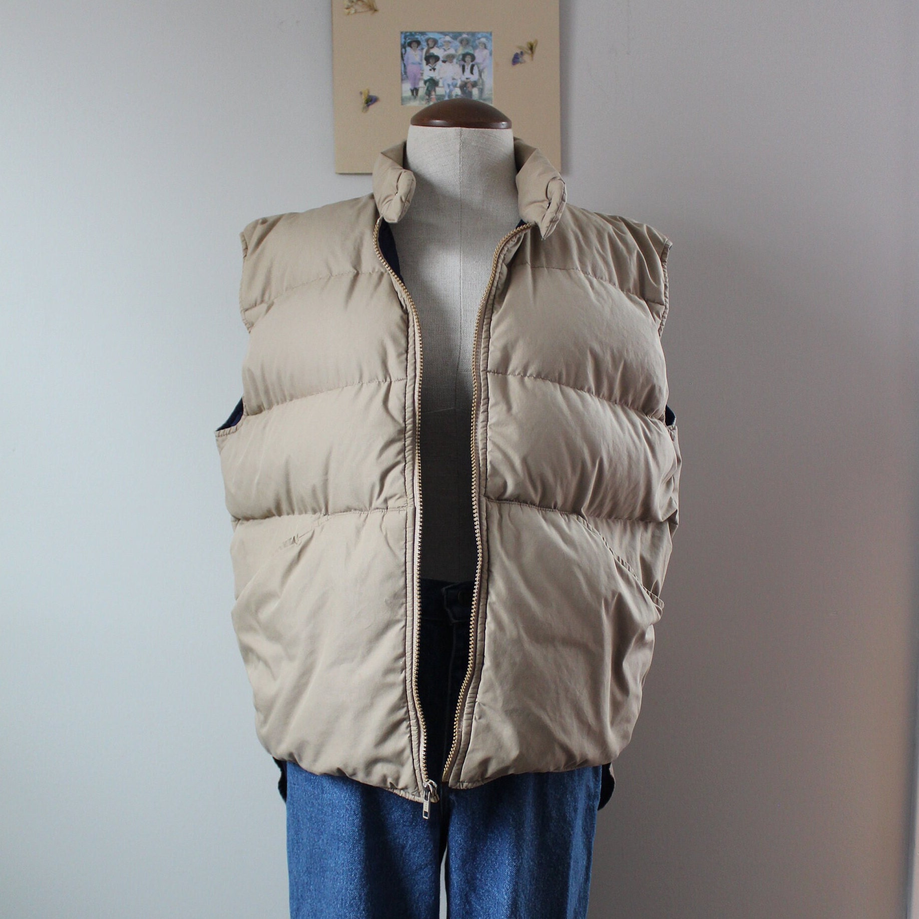 80s Vintage Puffer Vest Size M Mens 