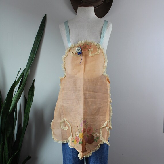 エプロン・三角巾 1930s Hand Made Tenerife Lace Half Apron 1930s Hand Made Tenerife Lace Half Apron