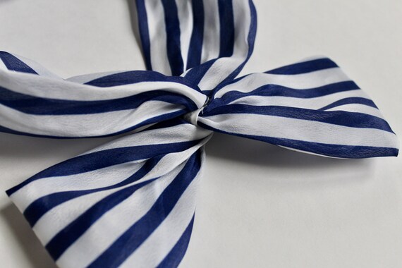 Vintage Striped Headband | Navy and White | Nauti… - image 5