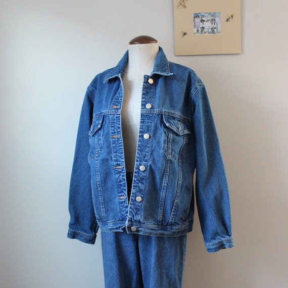 Y2K Eddie Bauer Jean Jacket Size M Medium Wash Dark Wash - Etsy Canada