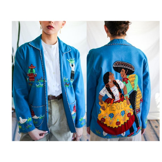 1940s Hand Stitched Mexican Jacket | 100% Wool | T