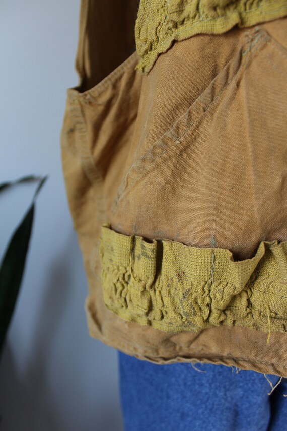 1960s Vintage Work Vest | Size M | Canvas Fishing… - image 5