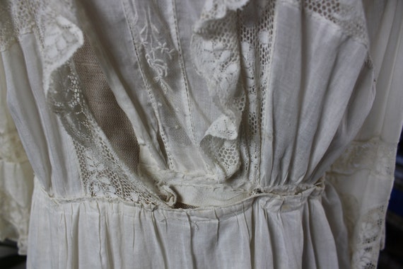 Antique 1920s Lace Dress | Size S | Vintage White… - image 8