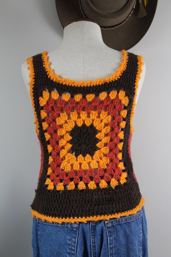 Vintage Granny Square Top | Size S | Vintage Croc… - image 3