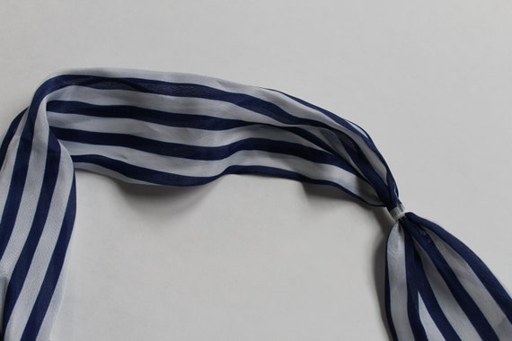 Vintage Striped Headband | Navy and White | Nauti… - image 6