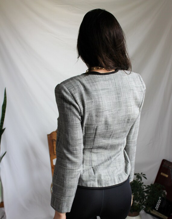 80s B & W Blazer | Vintage 1980s Blazer | Black a… - image 4