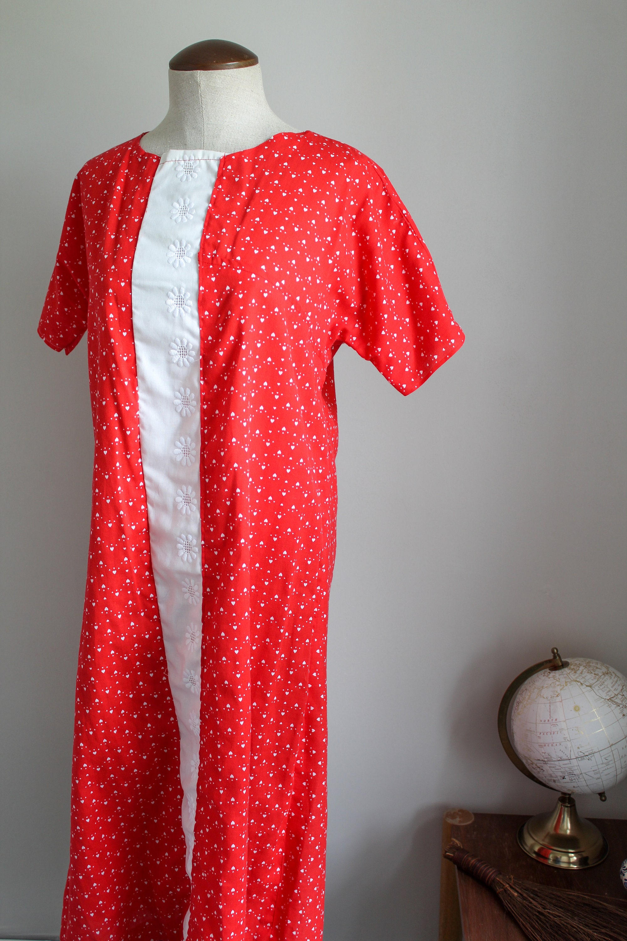 Vintage 1960s Daisy Dress Red Dress Women Vintage Clothing Etsy