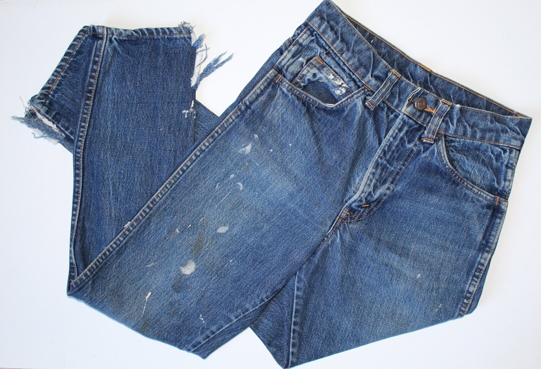 Rare Big E Levis 25 Inch W orange Tab Levi's Vintage Distressed Jeans ...