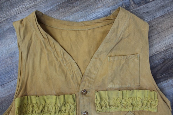 1960s Vintage Work Vest | Size M | Canvas Fishing… - image 7