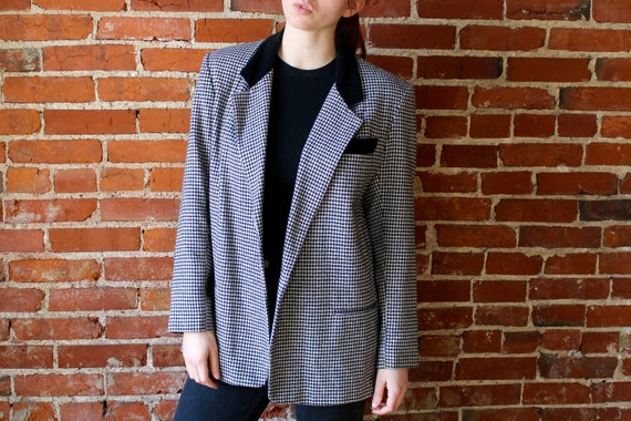 80s Houndstooth Blazer | 80s Clothing | Vintage |… - image 1