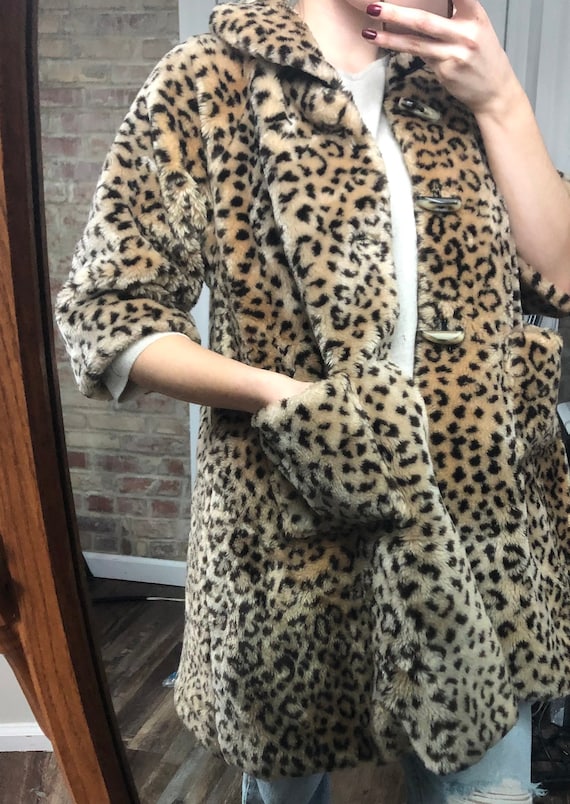 spænding mikro pengeoverførsel Vintage Guess Georges Marciano Leopard Print Coat Size L - Etsy