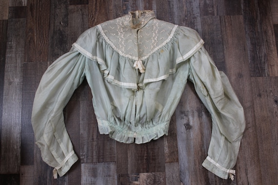 Antique Victorian Shirtwaist | Size M | Vintage L… - image 1