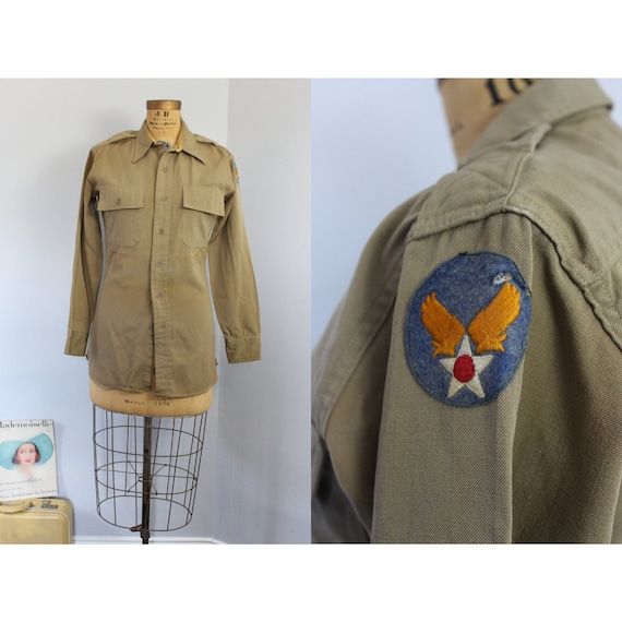 Vintage 1940s Mcgregor Regulation Shirt Size M Vintage Long Sleeve 