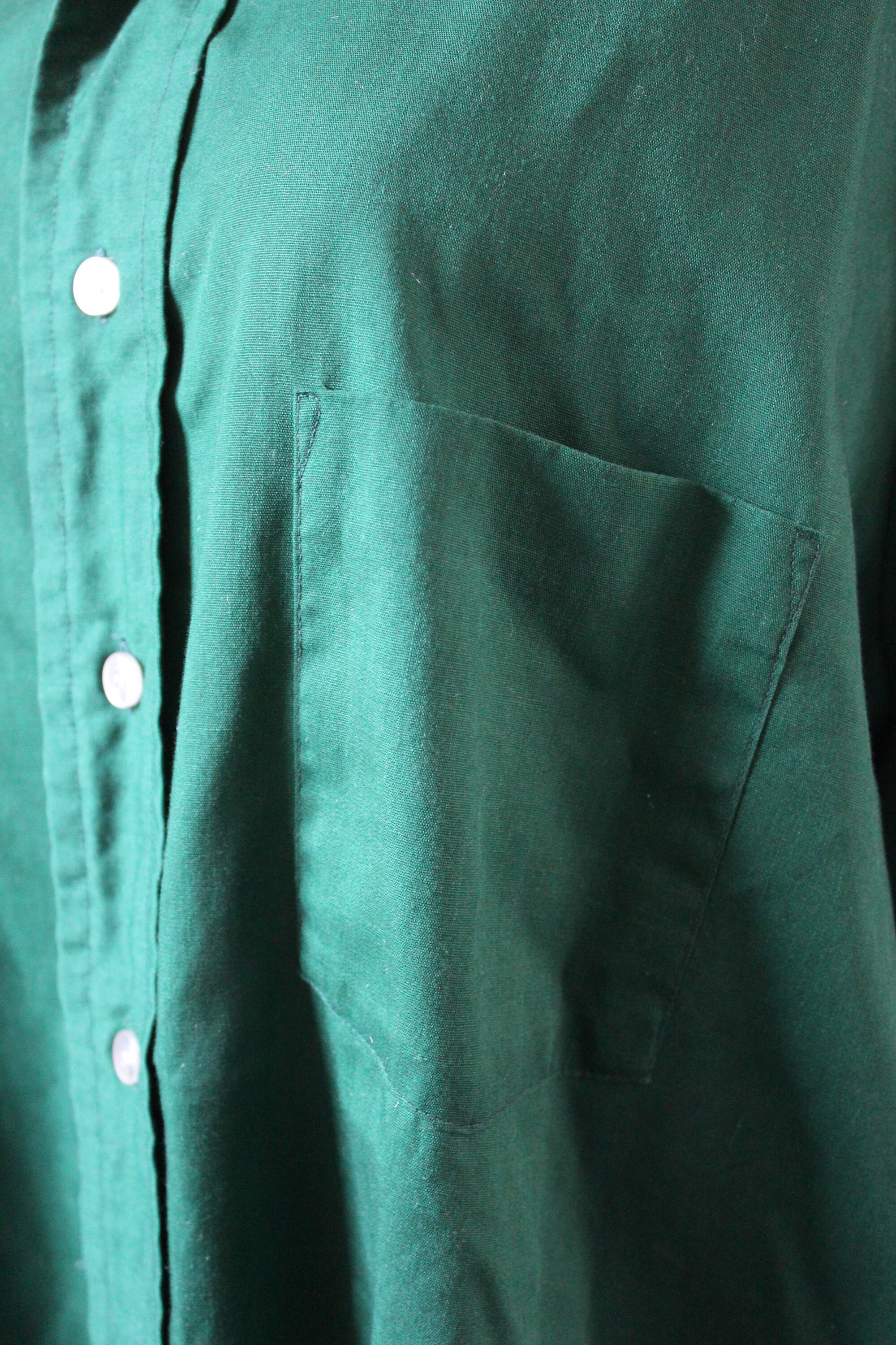 Vintage Green Mid-century Shirt Size XL Dark Green - Etsy