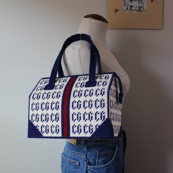 vintage needlepoint bolsa