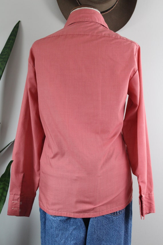 1970s Vintage Pink Blouse | Size M | Vintage Shir… - image 3