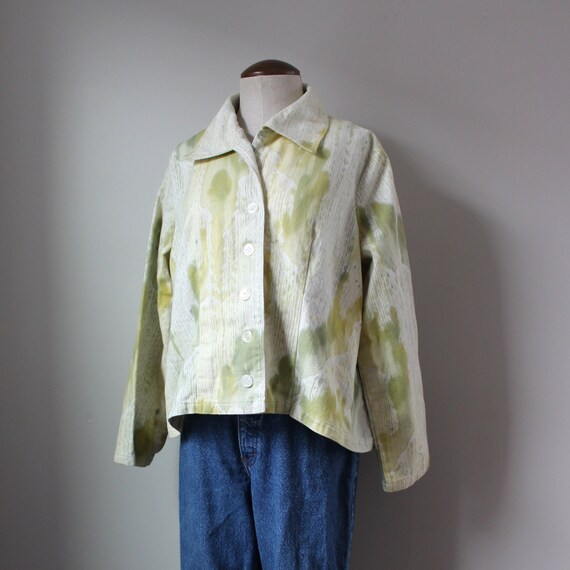 1970s Green Dyed Jacket | Size S | Home Sewn Vint… - image 1