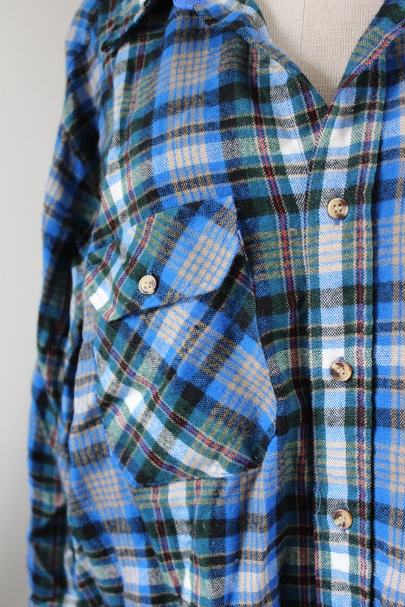 Vintage Flannel Shirt | Size XL | Acrylic Long Sl… - image 4