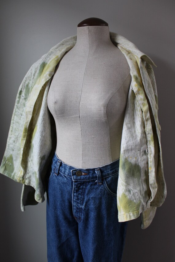 1970s Green Dyed Jacket | Size S | Home Sewn Vint… - image 6