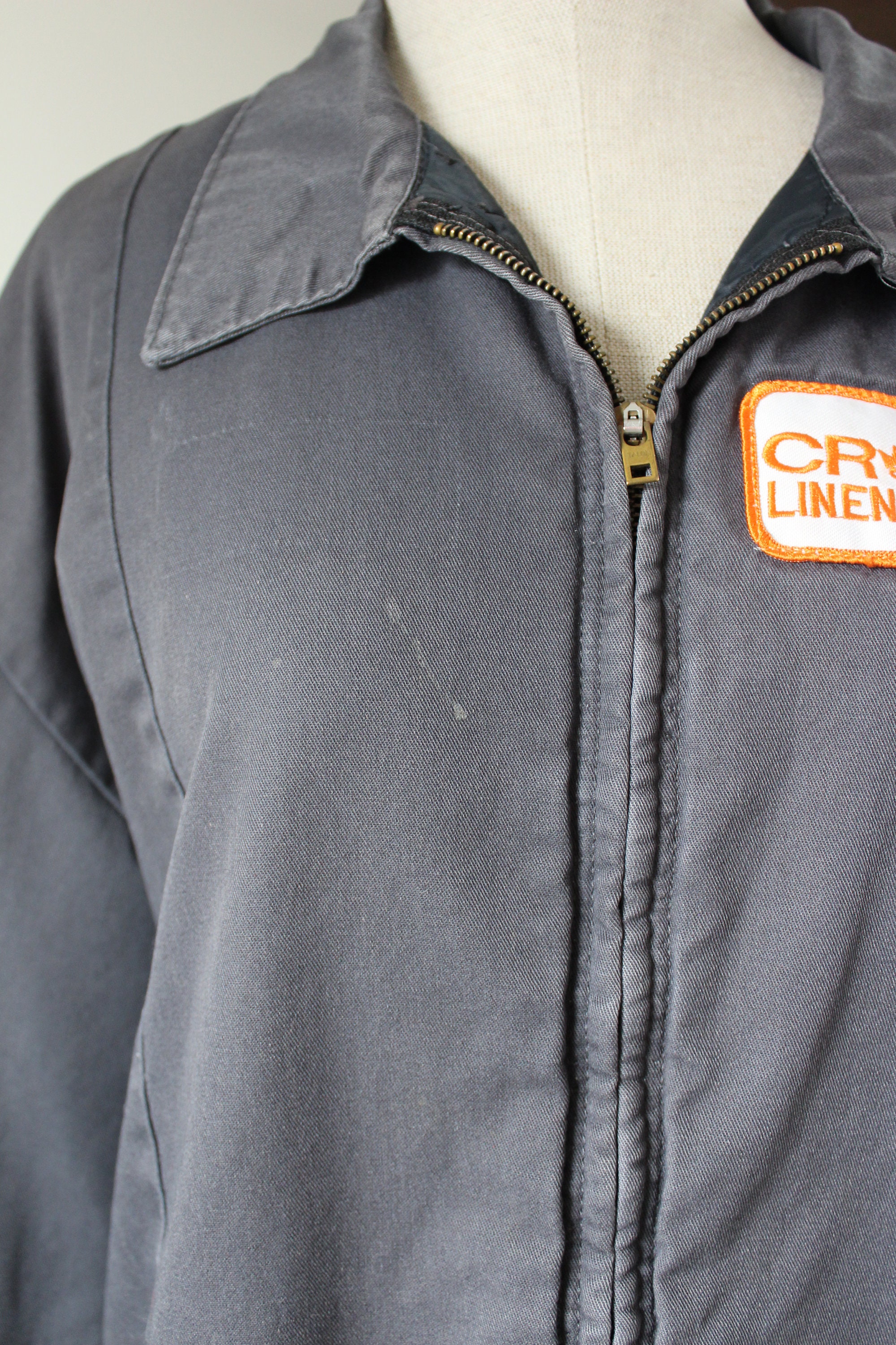 1980s Red Kap Faded Work Jacket | Size XL-RG | Gray Quilted 1980s Red Kap Faded Work Jacket | Size XL-RG | Gray Quilted