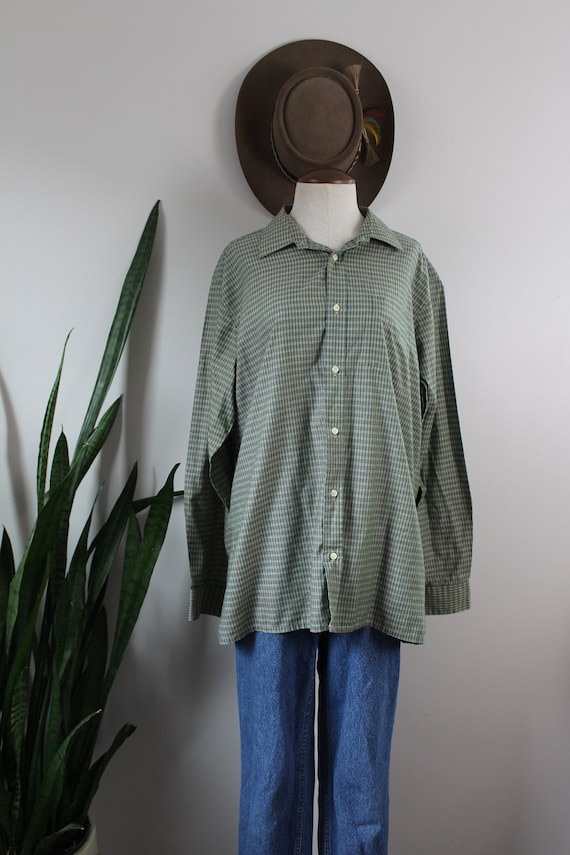 Vintage Cotton 90s Button Down Shirt | Size L | Ni