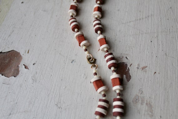 Clay Beaded Necklace | Vintage Jewelry | Genuine … - image 3