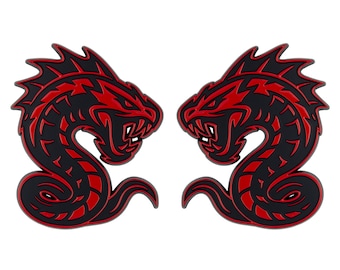 Snake Emblem, Serpent Car Badge, Reptile Automotive Decal, Aggressive Exterior Accessory Truck SUV