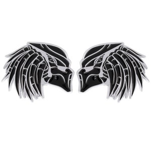 Red Star Pro | Chrome & Black Predator Car Emblem Set, 3D Badge, Custom Auto Decal for Truck, SUV, Exterior Car Accessory, Universal Fit