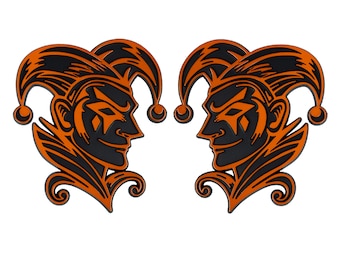 Orange Joker Emblem – 3D Car Badge, Exterior Car Accessory for Cars, Trucks, SUVs