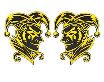 Yellow Joker Emblem – 3D Car Badge, Exterior Car Accessory for Cars, Trucks, SUVs