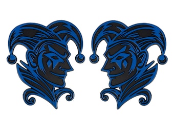 Blue Joker Emblem – 3D Car Badge, Exterior Car Accessory for Cars, Trucks, SUVs