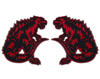 Kaiju Dinosaur Emblem, Giant Reptile Badge, Car Truck SUV Decal