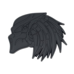 Red Star Pro | Matte Black Predator Emblem, 3D Car Badge, Custom Auto Decal, Fender & Trunk Sticker, Left Facing