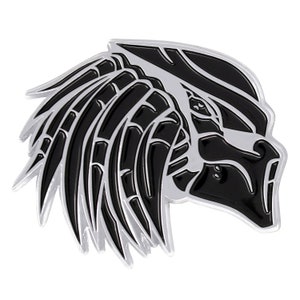 Red Star Pro | Chrome Predator Emblem, 3D Car Badge, Custom Auto Decal, Fender & Trunk Sticker, Right Facing
