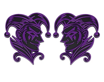 Purple Joker Emblem – 3D Car Badge, Exterior Car Accessory for Cars, Trucks, SUVs