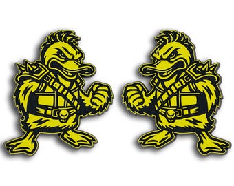 Duck Emblem, Quack Badge, Decal for Car Truck SUV 4x4, 2pc Set