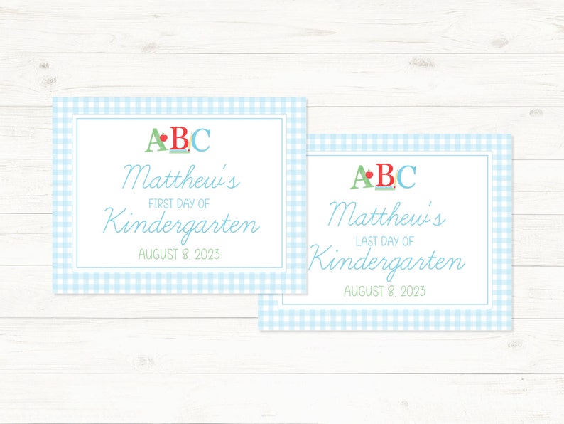 First Day of School Sign 8.5 X 11 Printable Back to School Sign ABC ...