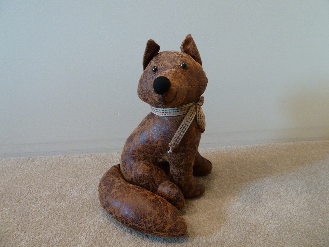 Faux Leather Animal Doorstops Etsy
