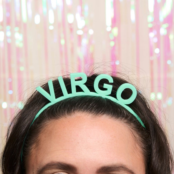 Virgo Birthday Headband, Zodiac Party Favor, September Birthday Gift, Birthday Girl Crown, Virgo Gift For Her, Tiara Photo Prop, 30th Decor