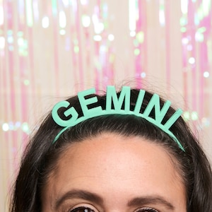 Gemini Party Crown, June Birthday Headband, Zodiac Party Decor, Gemini Season, 18th, 21st, 30th Birthday Headband, Gemini Gift for Women