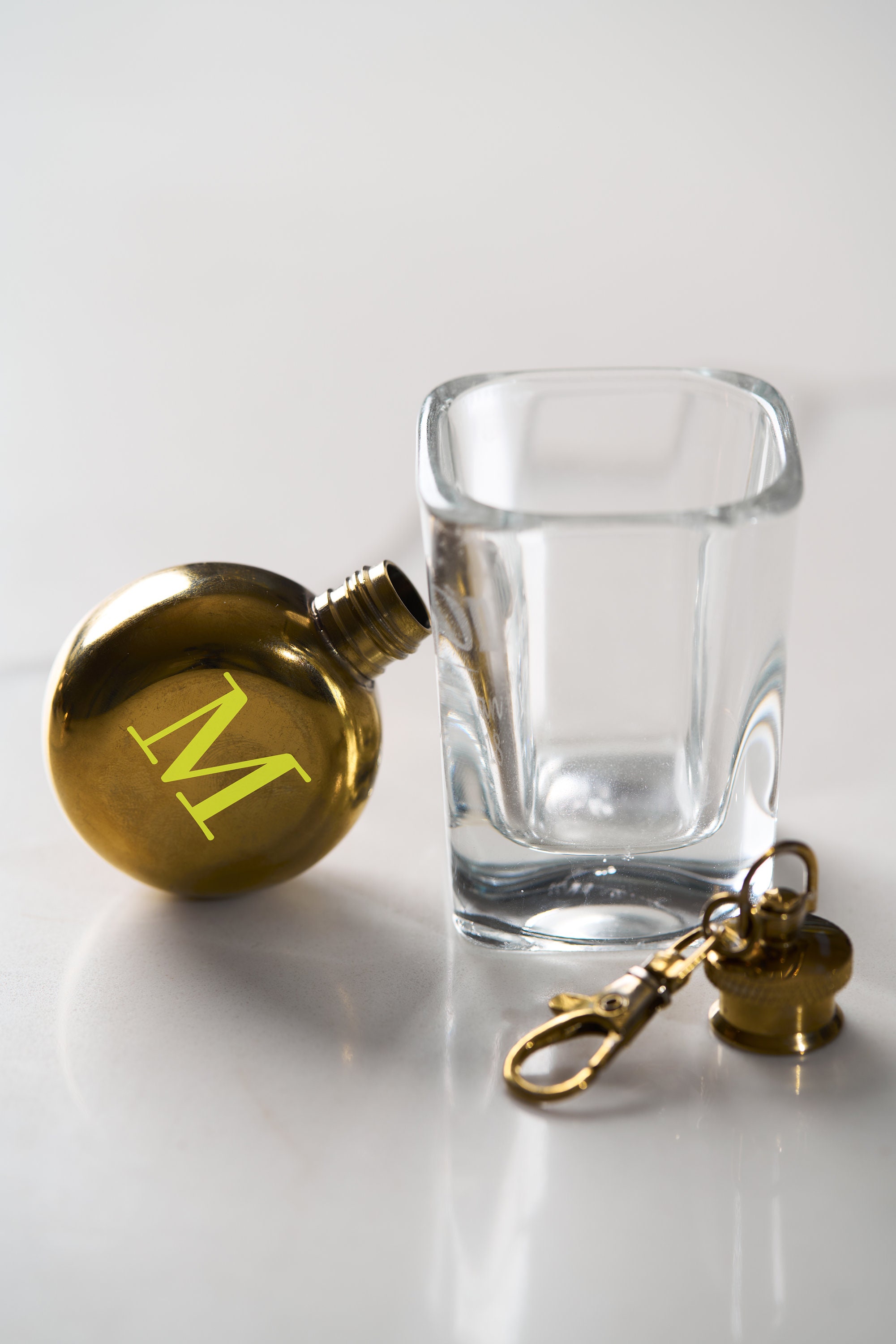 Shot Glass Necklace Custom Bridesmaid Flask Monogram Flask Etsy